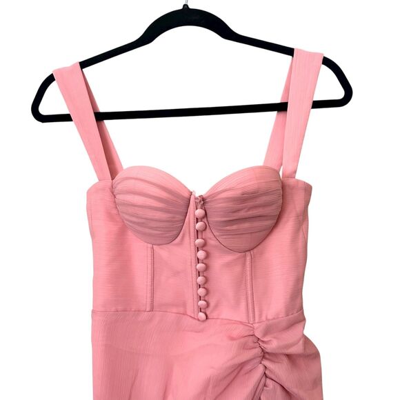 ADEIRLINA Showtime II Corset Style Midi Dress Pink NWT XS - Picture 6 of 7